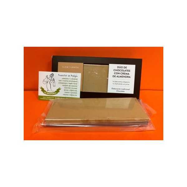 Turrón Dúo de Chocolates con Praliné de Almendras