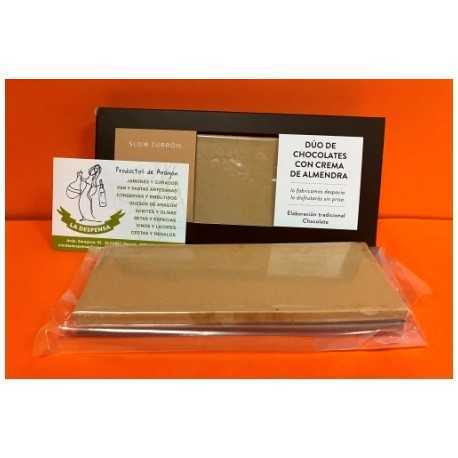 Turrón Dúo de Chocolates con Praliné de Almendras